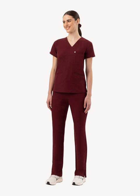Prana Three Pocket Top Burgundy