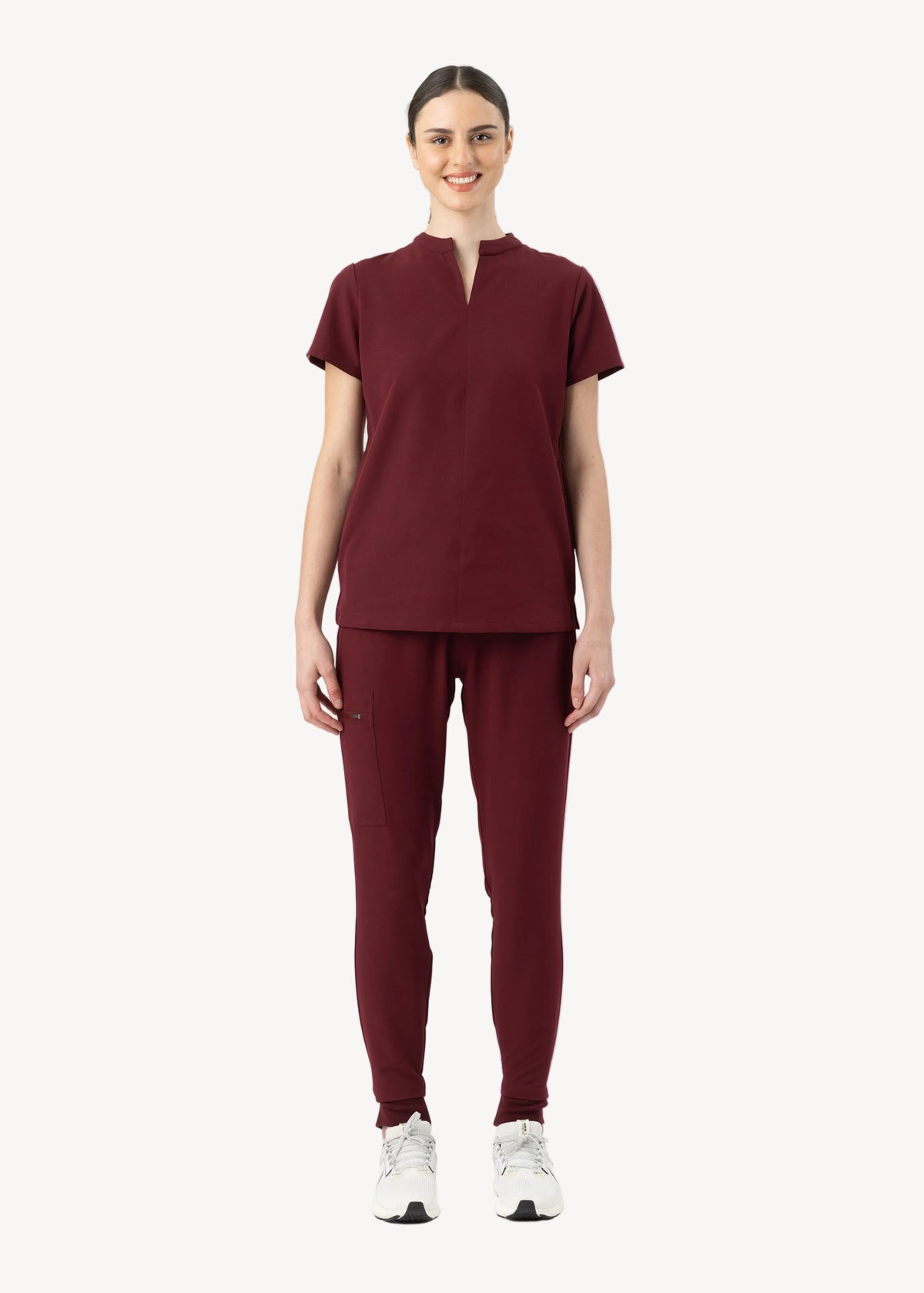 Halo Two Pocket Top Burgundy