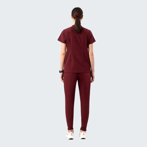 Aura One Pocket Top Burgundy