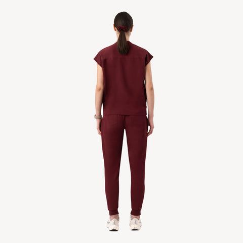 High Waist Joggers Burgundy