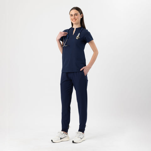Halo Two Pocket Top Navy
