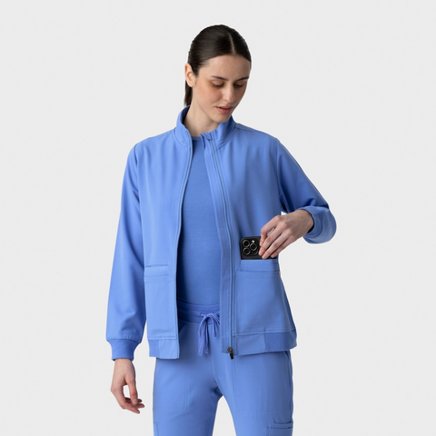 Women's Scrub Jacket Ceil Blue