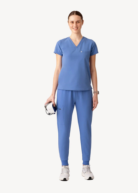 High Waist Joggers Ceil Blue
