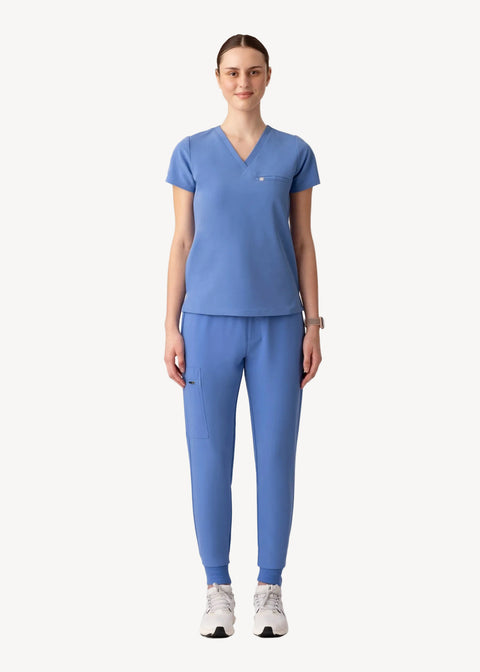 High Waist Joggers Ceil Blue