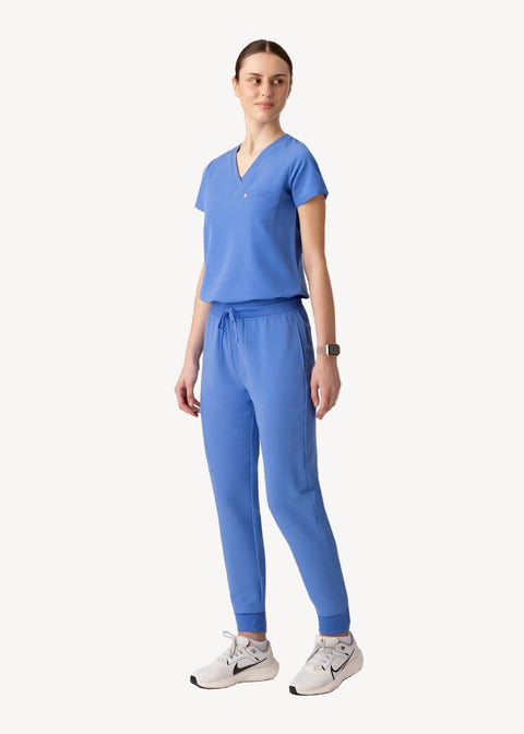 High Waist Joggers Ceil Blue