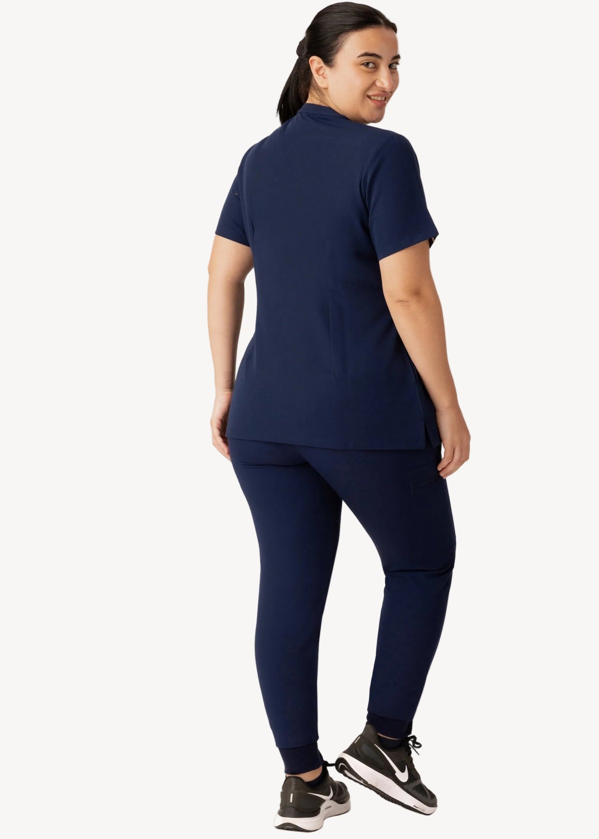High Waist Joggers Navy