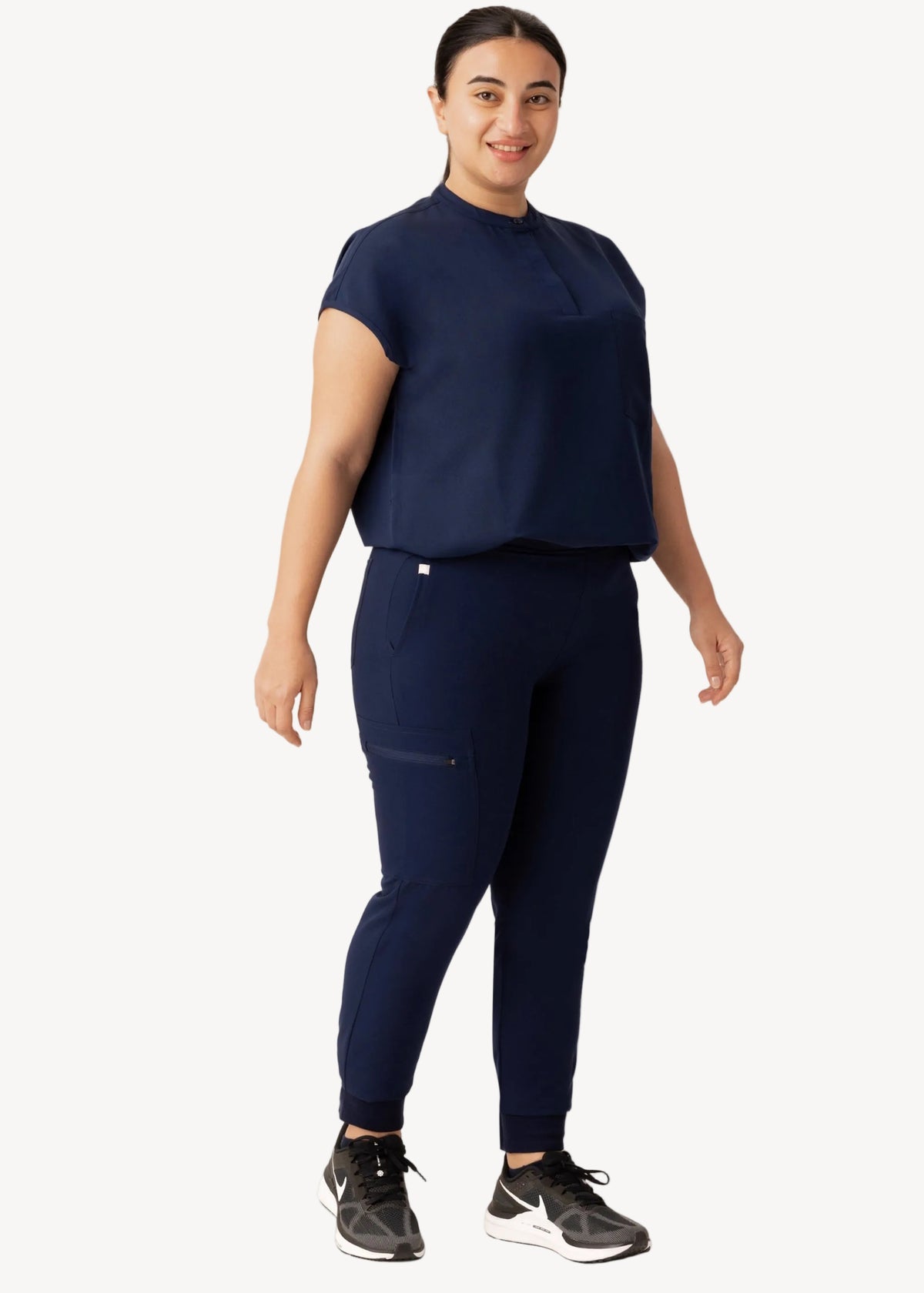 High Waist Joggers Navy