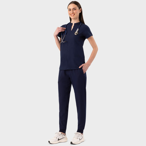 Women's High Waist Joggers Navy