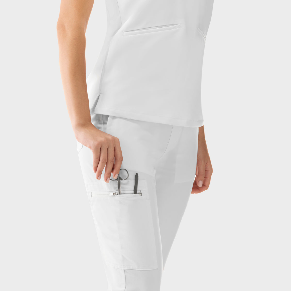 High Waist Joggers White
