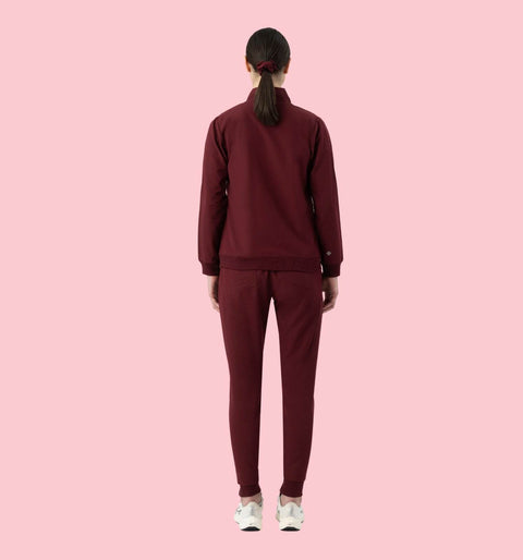 Women's Scrub Jacket Burgundy - Vaayu Scrubs 