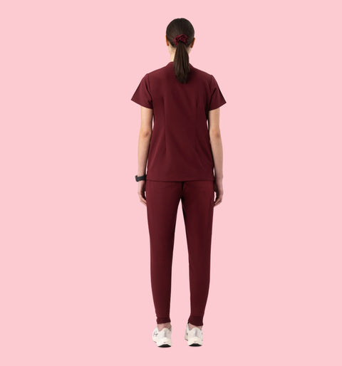 Aura One Pocket Top Burgundy