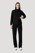 Women's Scrub Jacket Black - Vaayu Scrubs 