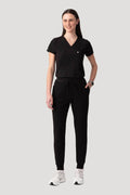Women's High Waist Joggers Black - Vaayu Scrubs 