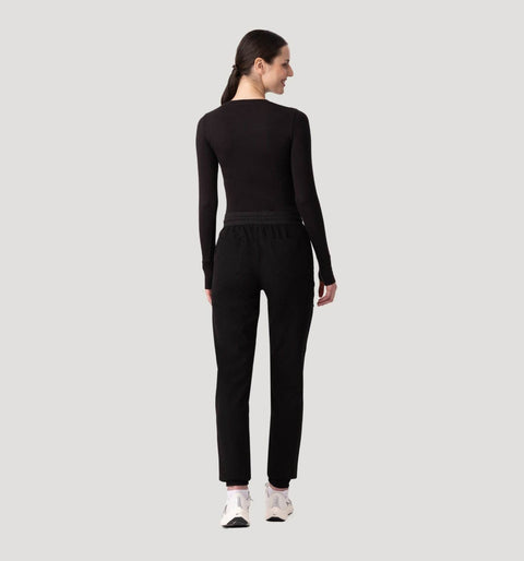 Women's High Waist Joggers Black - Vaayu Scrubs 