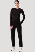 Women's High Waist Joggers Black - Vaayu Scrubs 