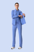 Women's Scrub Jacket Ceil Blue - Vaayu Scrubs 