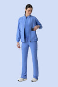 Women's Scrub Jacket Ceil Blue - Vaayu Scrubs 