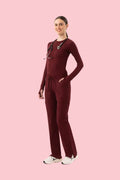 Women's Cargo Pants Burgundy - Vaayu Scrubs 