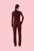 Women's Cargo Pants Burgundy - Vaayu Scrubs 