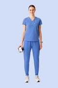 Aura One Pocket Top Ceil Blue - Vaayu Scrubs 
