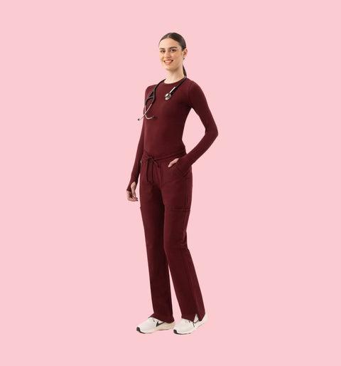 Under Scrub Burgundy - Vaayu Scrubs 