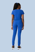 Women's High Waist Joggers Royal Blue - Vaayu Scrubs 