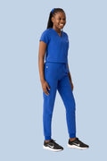 Women's High Waist Joggers Royal Blue - Vaayu Scrubs 