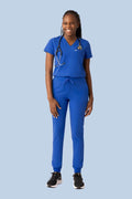 Women's High Waist Joggers Royal Blue - Vaayu Scrubs 