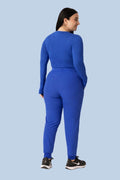 Women's High Waist Joggers Royal Blue - Vaayu Scrubs 