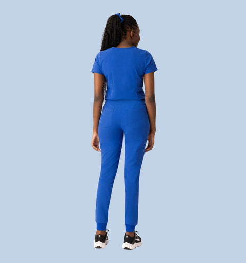 Women's High Waist Joggers Royal Blue - Vaayu Scrubs 