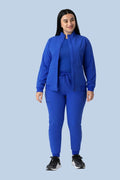 Women's Scrub Jacket Royal Blue - Vaayu Scrubs 