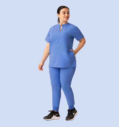 Women's High Waist Joggers Ceil Blue