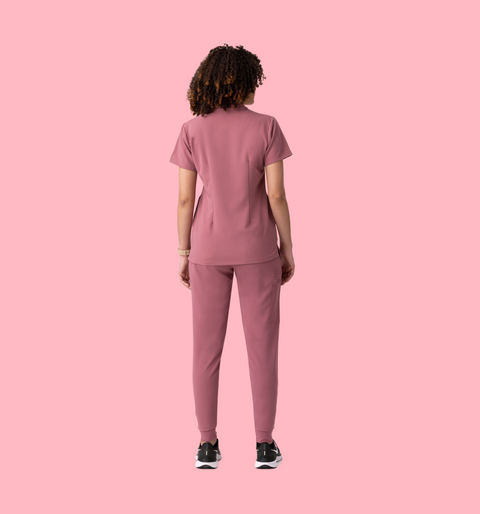 Halo Two Pocket Slim Top Mauve
